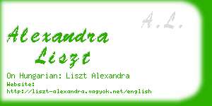 alexandra liszt business card